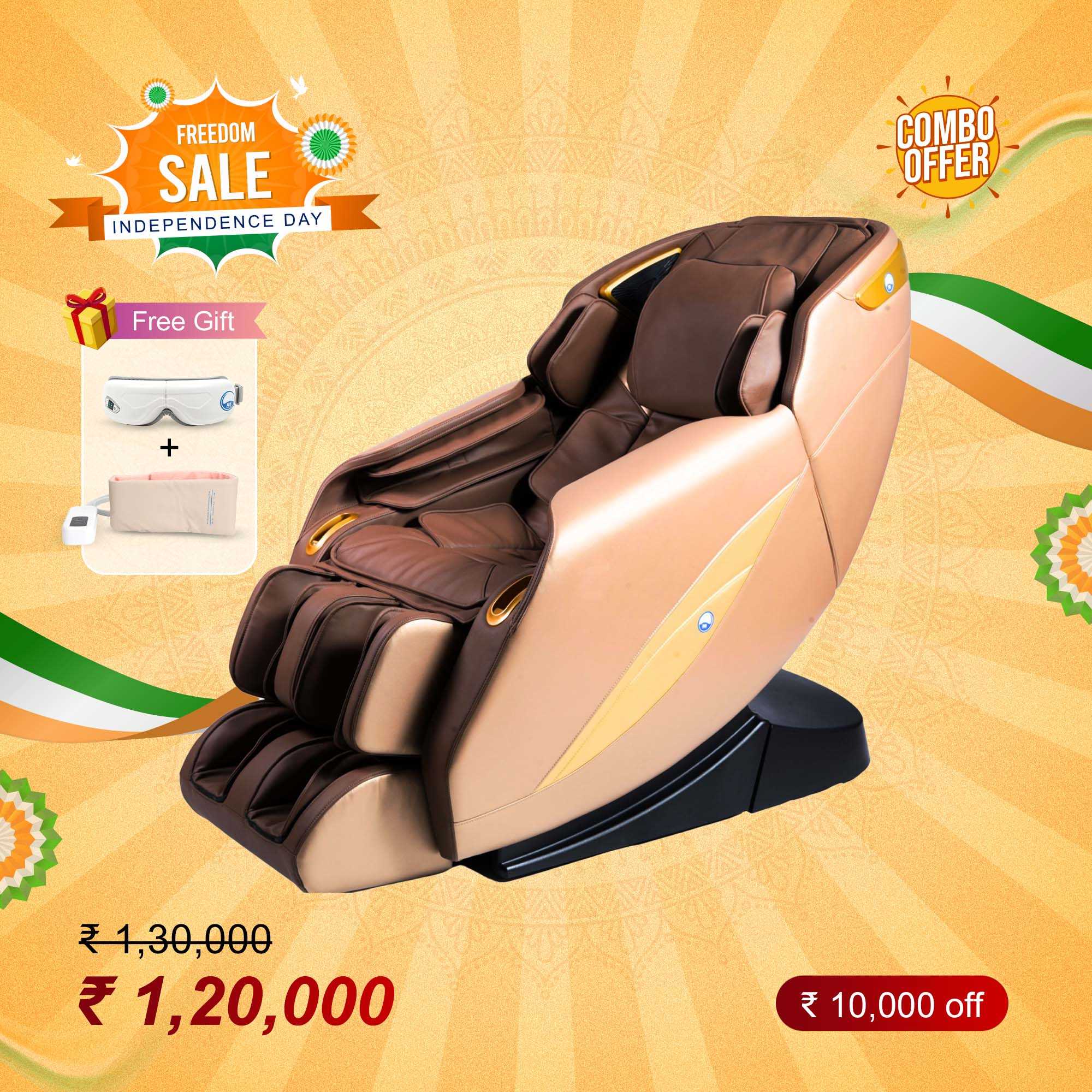 ZERO GRAVITY FULL BODY LUXURY MASSAGE CHAIR ARG Z18 BROWN